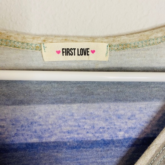 💜First Love- Rainbow Top Button & Front Tie L - Picture 4 of 11